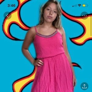 Pink embellished sundress